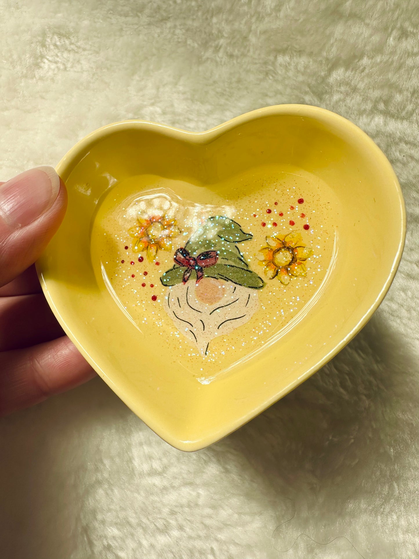 Fall Knome on Yellow Dish