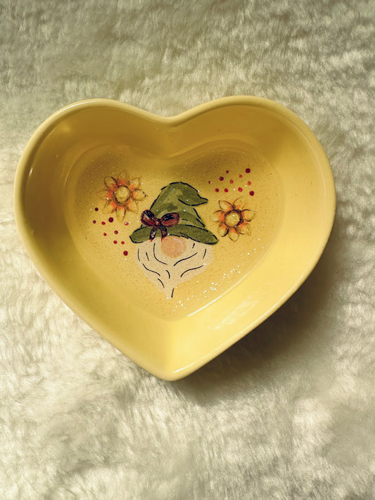 Fall Gnome on Yellow Dish