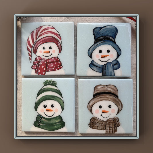 Snowman Coaster Set