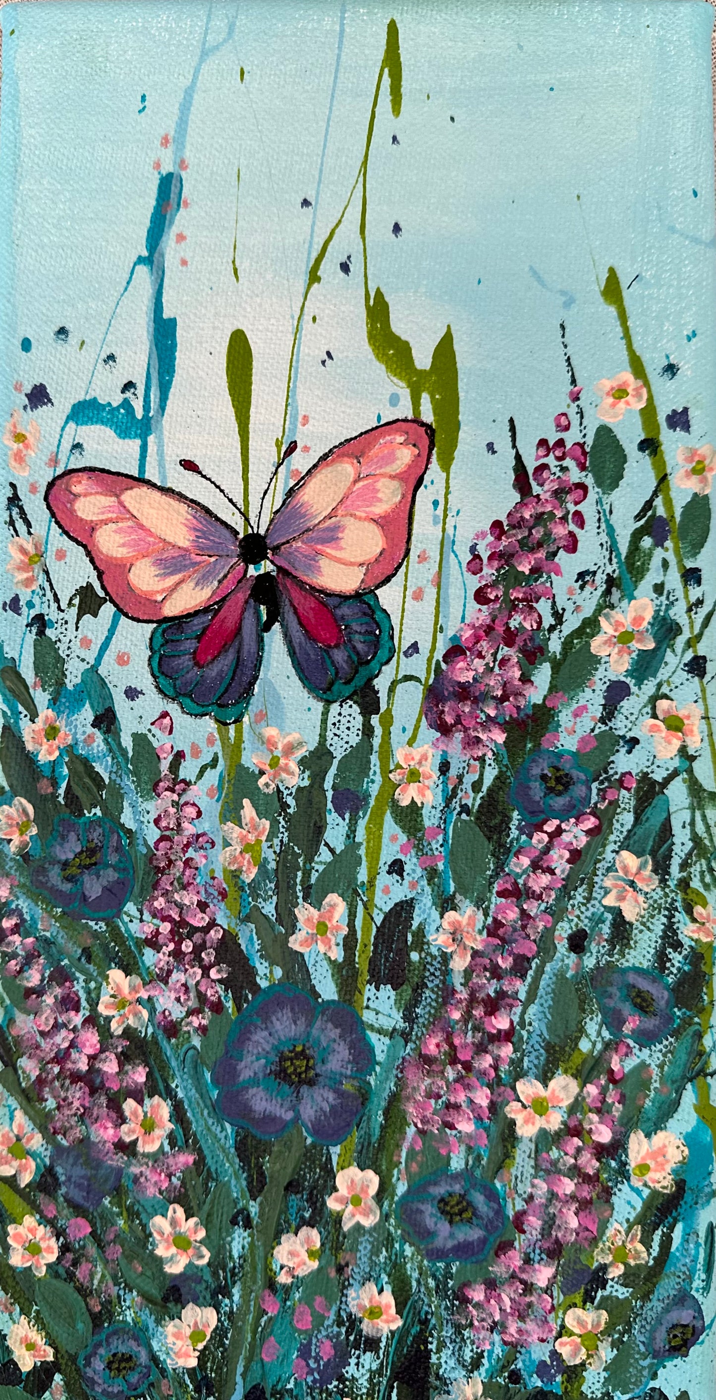 The Story continues - Pink and Blue Butterfly